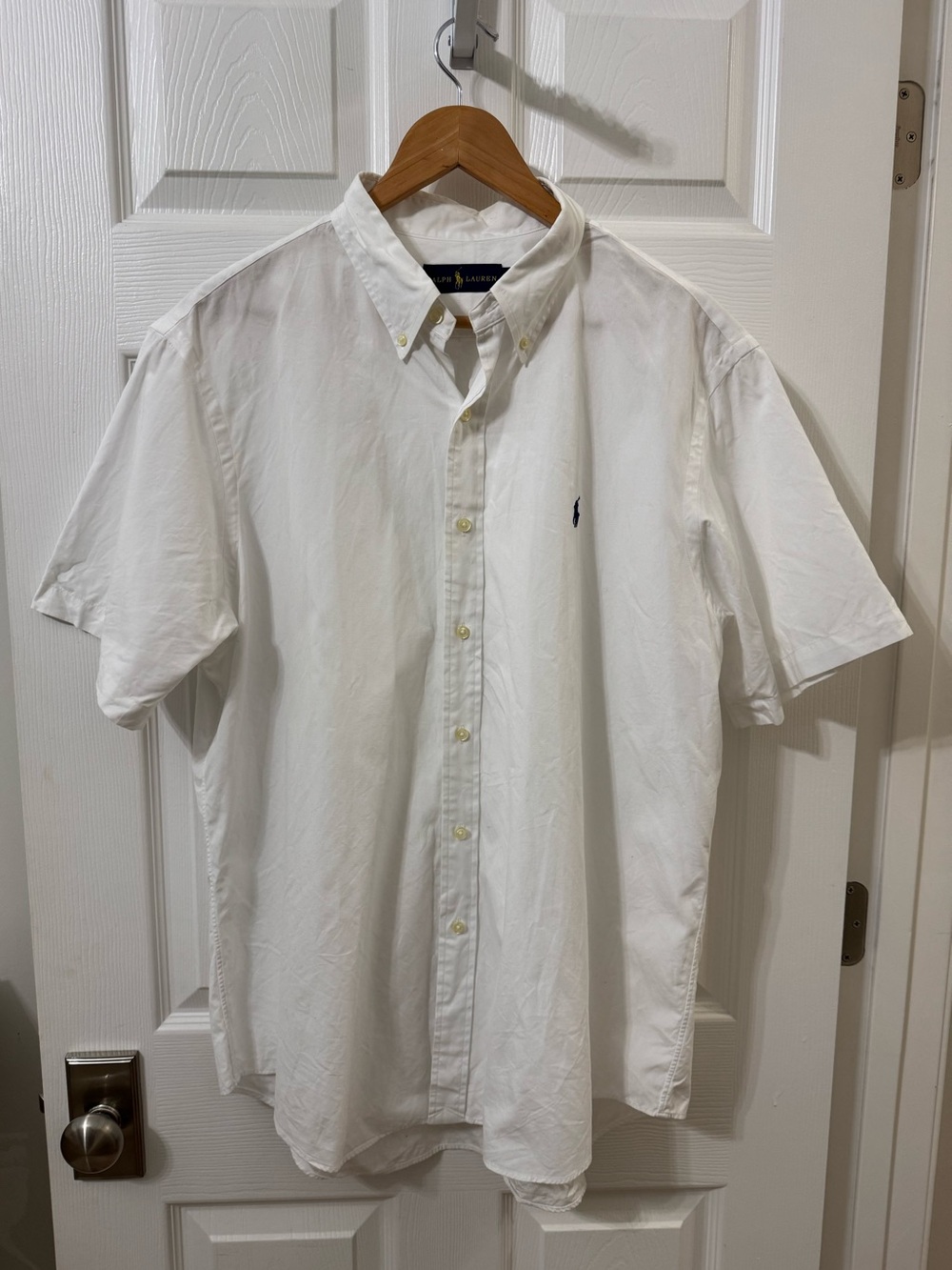 Ralph Lauren Button Down Short Sleeve Mens Shirt Size XL